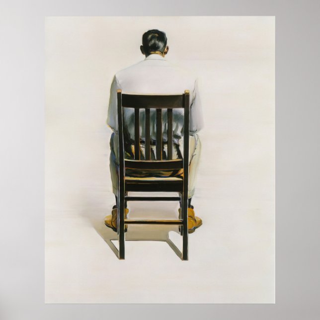 wayne thiebaud - man sitting back view 1964 poster (Front)
