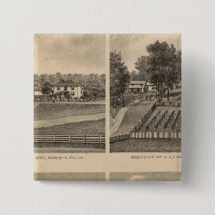 Waynesboro, Augusta County 2 Inch Square Button