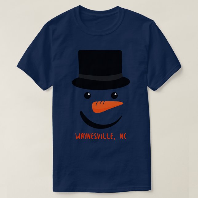 Waynesville NC Snowman T-Shirt (Design Front)