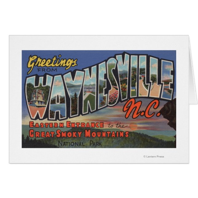 Waynesville, North Carolina - Large Letter Scene (Front Horizontal)