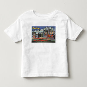 Waynesville, North Carolina - Large Letter Scene Toddler T-shirt
