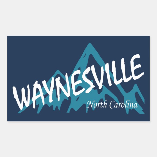 Waynesville North Carolina Mountains Sticker (Front)