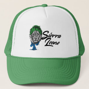 WAYout Arts Freetown Sierra Leone Flag Lion Trucker Hat