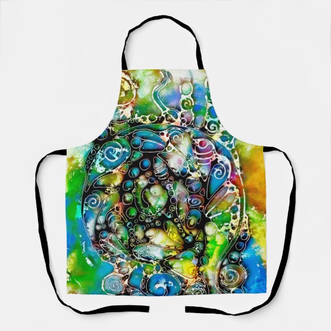 Ways Of Life - Neurographic Art 7 Apron (Front)
