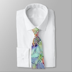Ways Of Life - Neurographic Art Pattern 1 Tie
