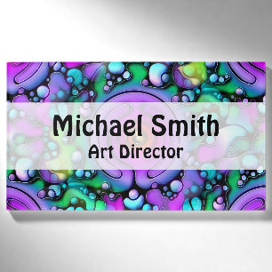 Ways Of Life - Neurographic Art Pattern 2 Name Tag