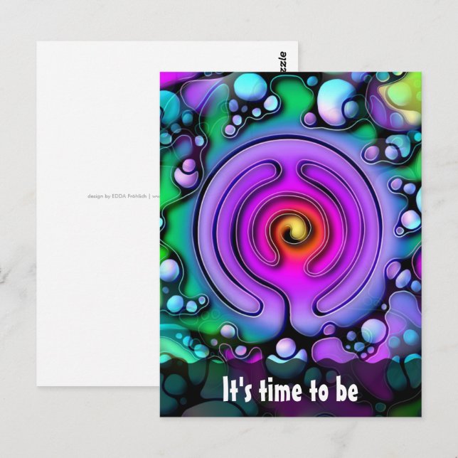 Ways Of Life - Neurographic Art Pattern 2 Postcard (Front/Back)