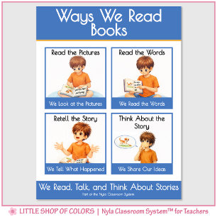 Ways We Read Books Classroom Anchor Chart