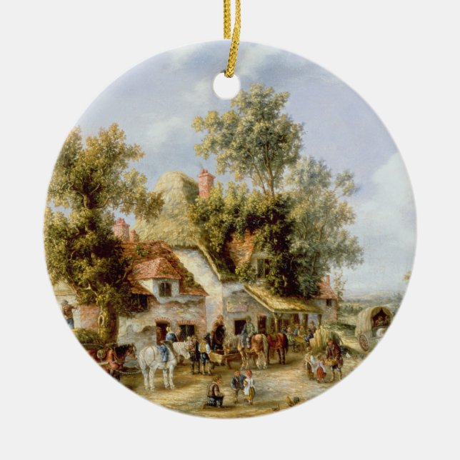 Wayside Inn Ceramic Ornament (Front)
