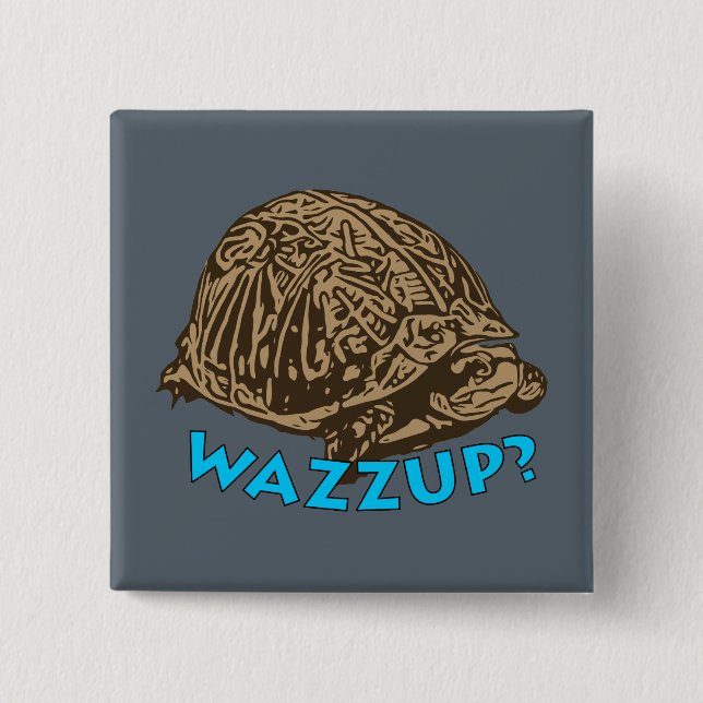 Wazzup - 2 Inch Square Button (Front)