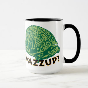 Wazzup - Black 15 oz Ringer Mug