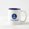 WB blanc bleu nautique de tasse de nom de bateau