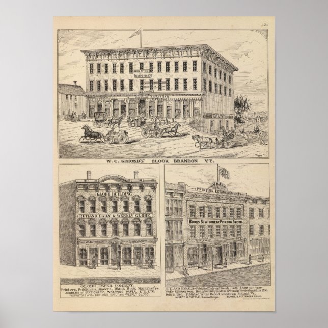 WC Simond's' Block in Brandon Poster (Front)