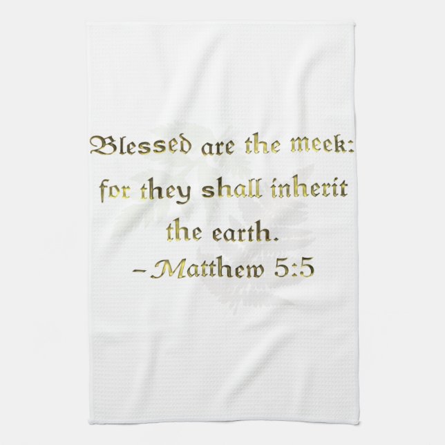 WDJS: Blessed Are the Meek Kitchen Towel (Vertical)