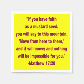 WDJS: Faith as a Mustard Seed Napkin