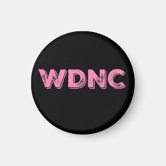 WDNC We Do Not Care in Distressed Pink Magnet