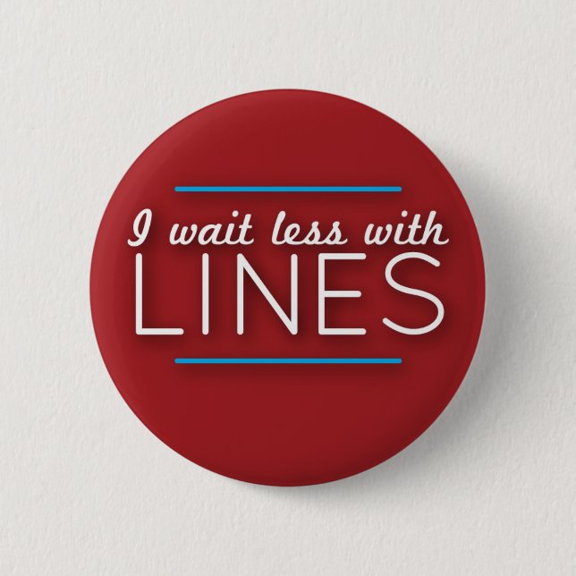 WDW Lines Button (Front)