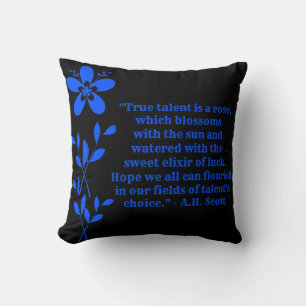 We All Blossom At Our Own Pace Throw Pillow
