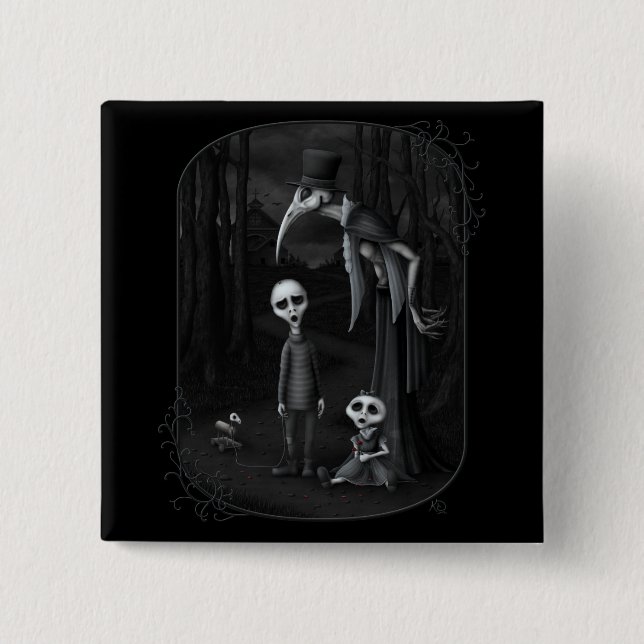 We All Fall Down 2 Inch Square Button (Front)