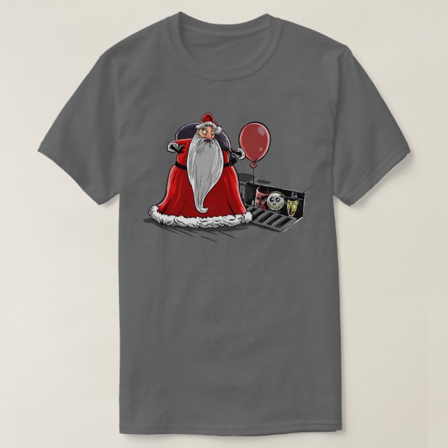 We all float down here Santa TShirt (Design Front)