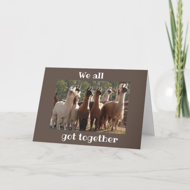 WE ALL "GOT TOGETHER" **BIRTHDAY** CARD (Front)