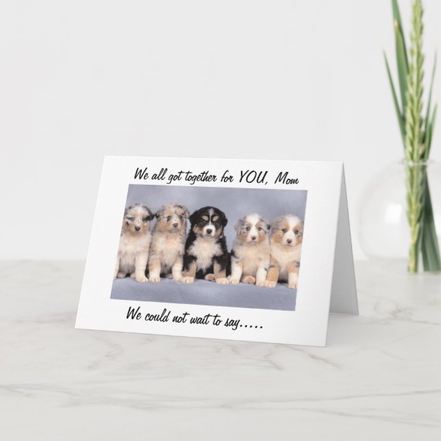 WE ALL GOT TOGETHER FOR MOTHER'S DAY MOM (PUPS) CARD (Front)