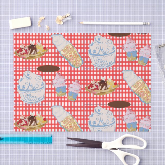 We All Scream For Ice Cream Tissue Paper (Craft)
