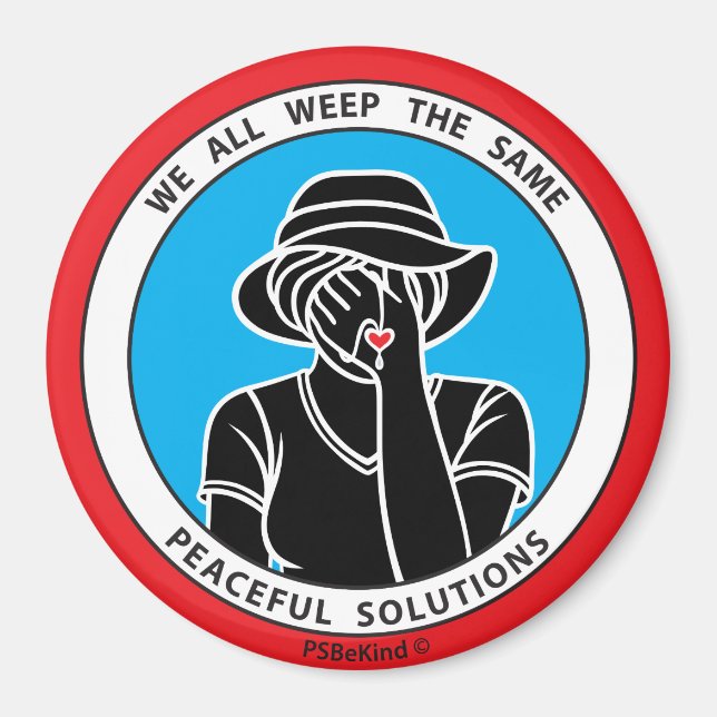 We All Weep The Same 1 Red_3” Magnet (Front)