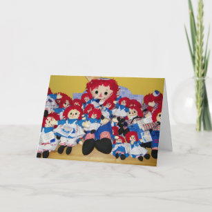 "WE ALL WISH YOU A  MERRY CHRISTMAS" RAGGEDY ANN HOLIDAY CARD