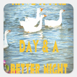 We always leave our customers happy & satisfied. square sticker