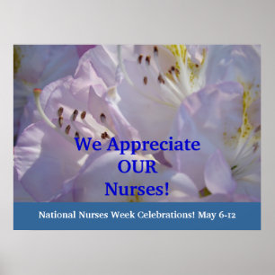 We Appreciate Our Nurses! poster Nursing Week