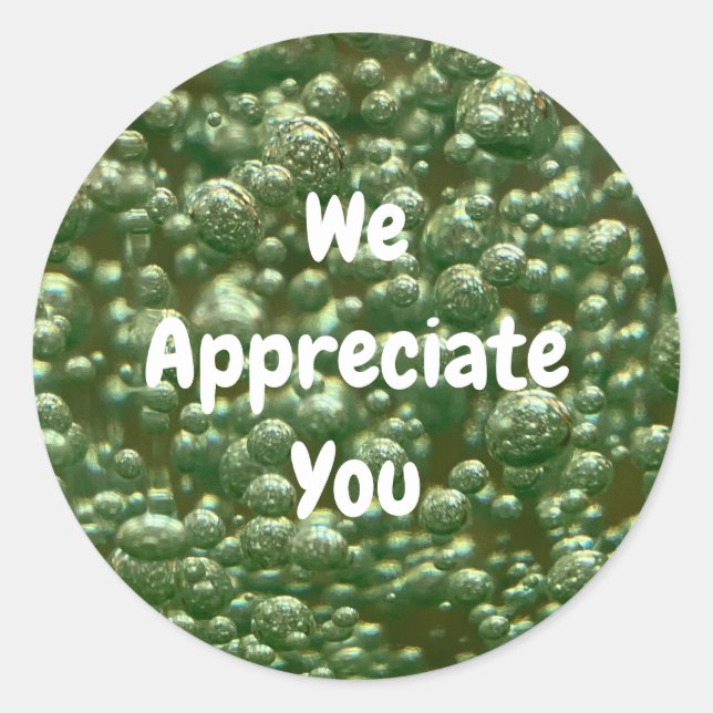We Appreciate You Business Customer Appreciation  Classic Round Sticker (Front)