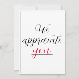 We Appreciate You Nurses Any Occupation Gesture Thank You Card