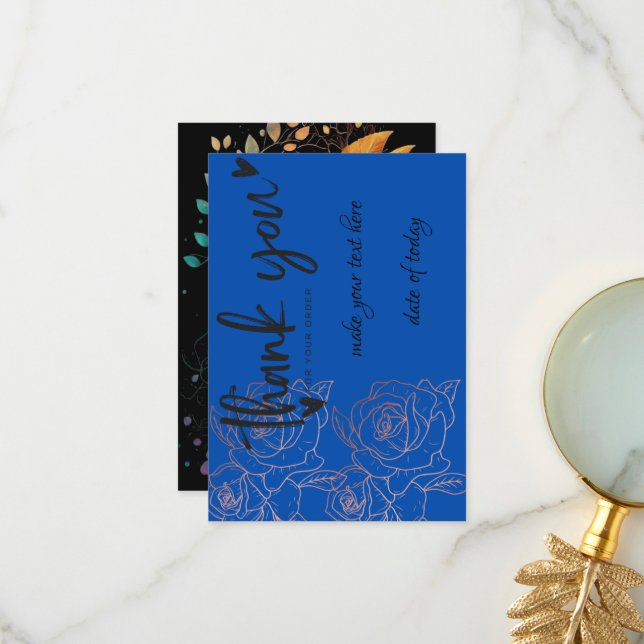 We Appreciate Your Business: Thank You for Your Or Card (Front/Back In Situ)