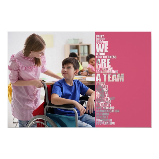 WE ARE A TEAM motivational poster (Front)