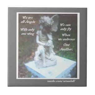 WE ARE ALL ANGELS CERAMIC TILE
