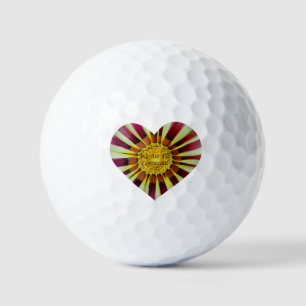 We are all Connected,  heart flower Golf Balls