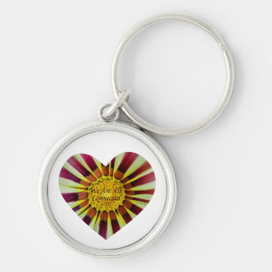 We are all Connected,  heart flower Keychain