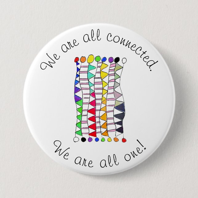 We Are All Connected & One Diversity Celebration 3 Inch Round Button (Front)