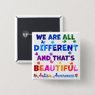 We Are All DIFFERENT 2 Inch Square Button
