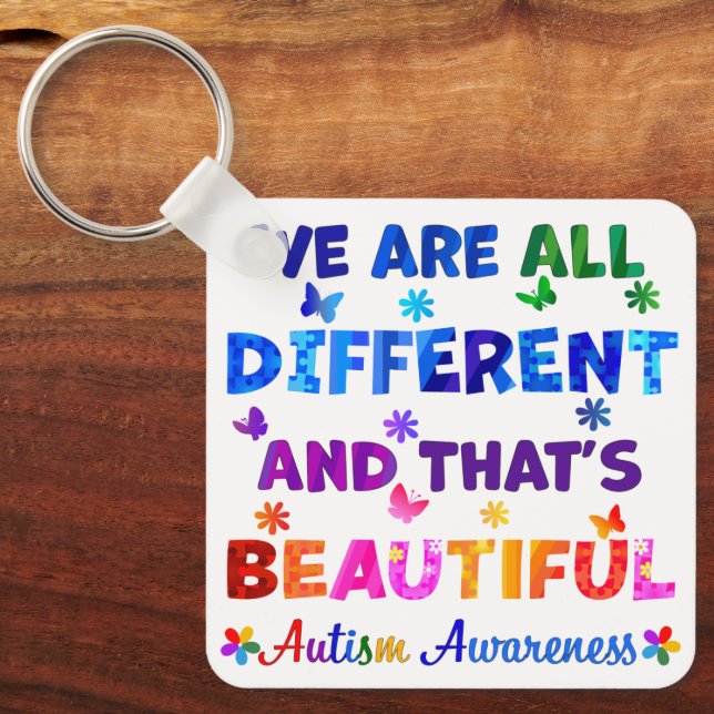 We Are All DIFFERENT Keychain (Front)
