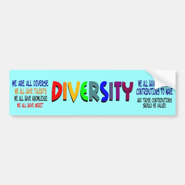 We Are All Diverse Bumper Sticker (Front)
