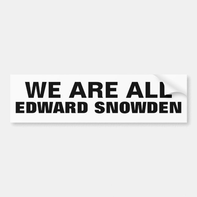 WE ARE ALL EDWARD SNOWDEN - Bumper Sticker (Front)