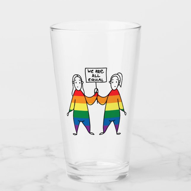We Are All Equal Glass (Front)