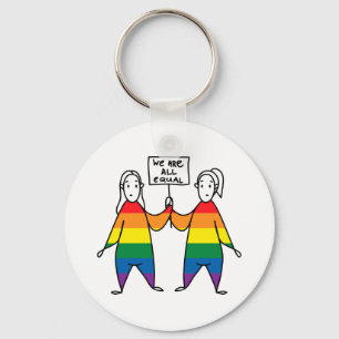 We Are All Equal Keychain