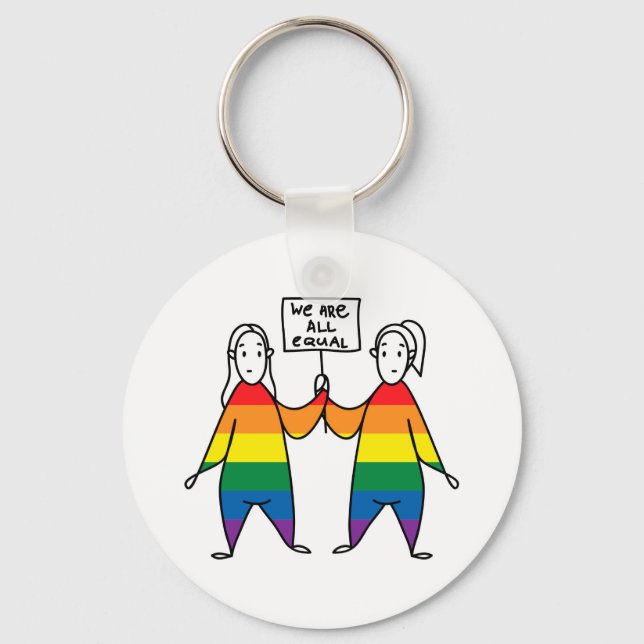 We Are All Equal Keychain (Front)