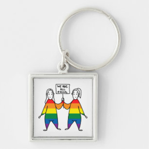 We Are All Equal Keychain