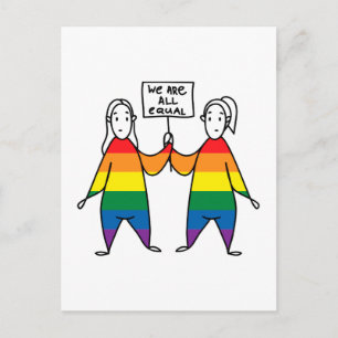 We Are All Equal Postcard