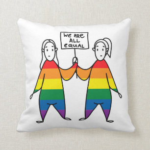 We Are All Equal Throw Pillow