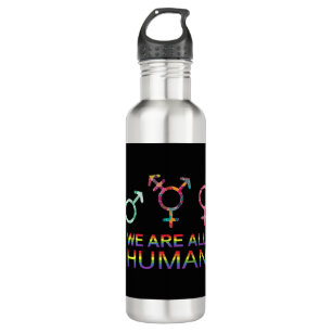 We Are All Human Lgbt Gender Symbols 710 Ml Water Bottle